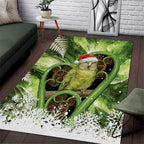 Kakapo New Zealand Christmas In July Area Rug NZ Aroha Koru Fern Marble Vibes