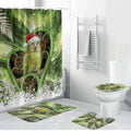 Kakapo New Zealand Christmas In July Bathroom Set NZ Aroha Koru Fern Marble Vibes