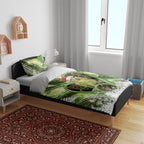 Kakapo New Zealand Christmas In July Bedding Set NZ Aroha Koru Fern Marble Vibes