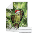 Kakapo New Zealand Christmas In July Blanket NZ Aroha Koru Fern Marble Vibes