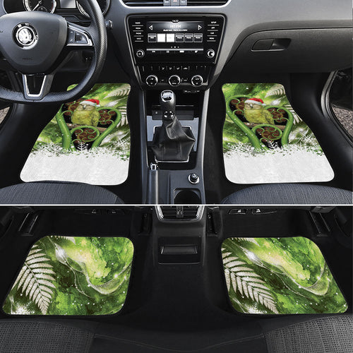 Kakapo New Zealand Christmas In July Car Mats NZ Aroha Koru Fern Marble Vibes