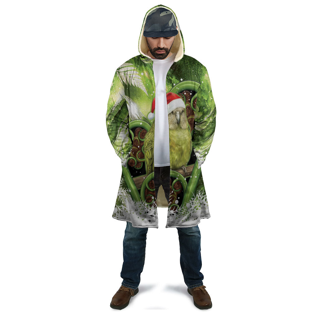 Kakapo New Zealand Christmas In July Cloak NZ Aroha Koru Fern Marble Vibes