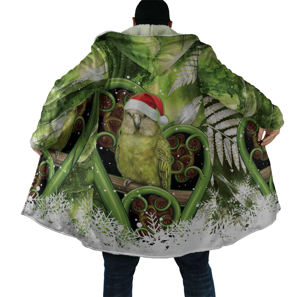 Kakapo New Zealand Christmas In July Cloak NZ Aroha Koru Fern Marble Vibes