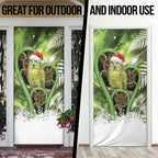 Kakapo New Zealand Christmas In July Door Cover NZ Aroha Koru Fern Marble Vibes