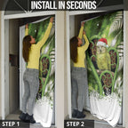Kakapo New Zealand Christmas In July Door Cover NZ Aroha Koru Fern Marble Vibes