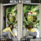 Kakapo New Zealand Christmas In July Door Cover NZ Aroha Koru Fern Marble Vibes