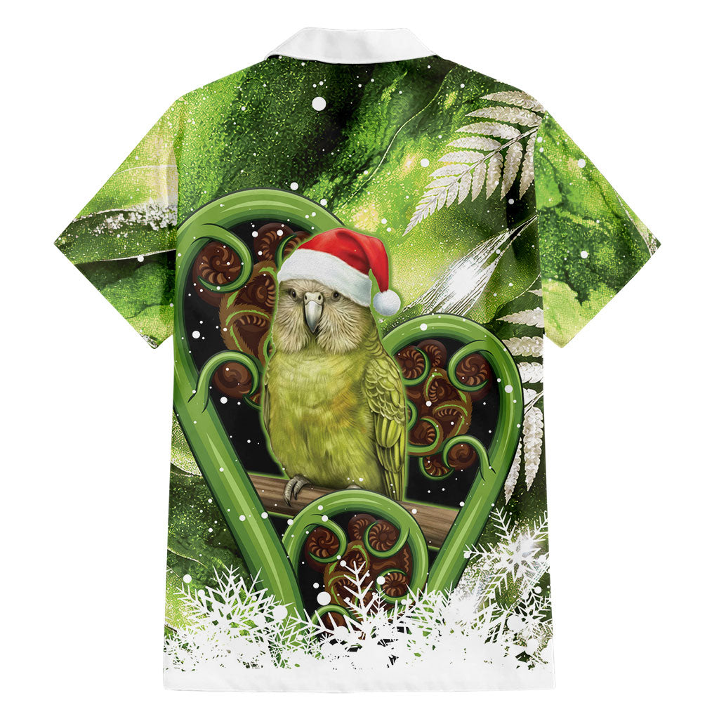 Kakapo New Zealand Christmas In July Family Matching Mermaid Dress and Hawaiian Shirt NZ Aroha Koru Fern Marble Vibes