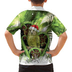 Kakapo New Zealand Christmas In July Family Matching Summer Maxi Dress and Hawaiian Shirt NZ Aroha Koru Fern Marble Vibes