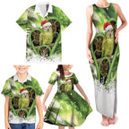 Kakapo New Zealand Christmas In July Family Matching Tank Maxi Dress and Hawaiian Shirt NZ Aroha Koru Fern Marble Vibes