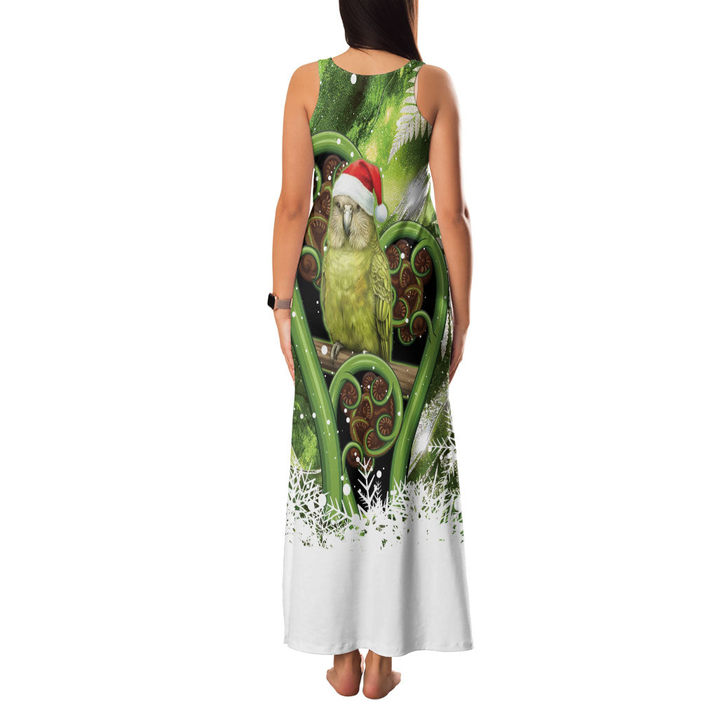 Kakapo New Zealand Christmas In July Family Matching Tank Maxi Dress and Hawaiian Shirt NZ Aroha Koru Fern Marble Vibes