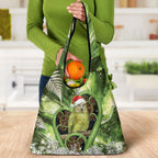 Kakapo New Zealand Christmas In July Grocery Bag NZ Aroha Koru Fern Marble Vibes