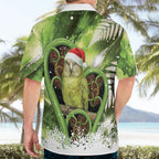 Kakapo New Zealand Christmas In July Hawaiian Shirt NZ Aroha Koru Fern Marble Vibes