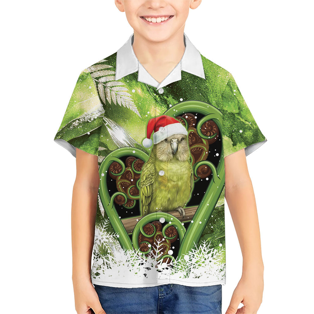 Kakapo New Zealand Christmas In July Hawaiian Shirt NZ Aroha Koru Fern Marble Vibes
