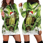 Kakapo New Zealand Christmas In July Hoodie Dress NZ Aroha Koru Fern Marble Vibes