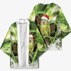 Kakapo New Zealand Christmas In July Kimono NZ Aroha Koru Fern Marble Vibes
