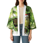 Kakapo New Zealand Christmas In July Kimono NZ Aroha Koru Fern Marble Vibes
