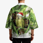 Kakapo New Zealand Christmas In July Kimono NZ Aroha Koru Fern Marble Vibes