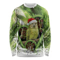 Kakapo New Zealand Christmas In July Long Sleeve Shirt NZ Aroha Koru Fern Marble Vibes