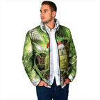 Kakapo New Zealand Christmas In July Padded Jacket NZ Aroha Koru Fern Marble Vibes
