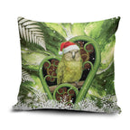 Kakapo New Zealand Christmas In July Pillow Cover NZ Aroha Koru Fern Marble Vibes