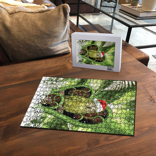 Kakapo New Zealand Christmas In July Puzzle NZ Aroha Koru Fern Marble Vibes