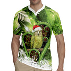 Kakapo New Zealand Christmas In July Rugby Jersey NZ Aroha Koru Fern Marble Vibes