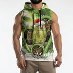 Kakapo New Zealand Christmas In July Sleeveless Hoodie NZ Aroha Koru Fern Marble Vibes