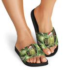 Kakapo New Zealand Christmas In July Slide Sandals NZ Aroha Koru Fern Marble Vibes