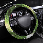 Kakapo New Zealand Christmas In July Steering Wheel Cover NZ Aroha Koru Fern Marble Vibes