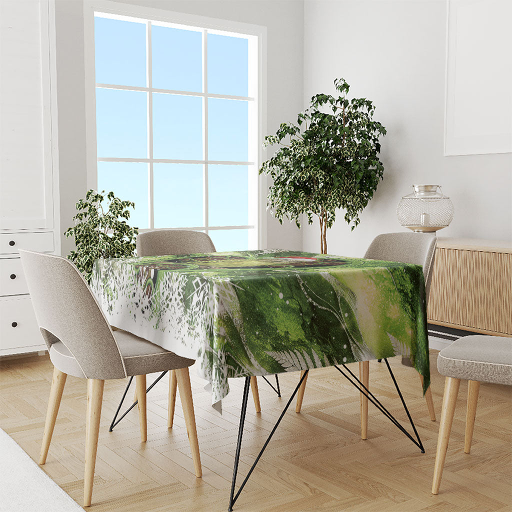Kakapo New Zealand Christmas In July Tablecloth NZ Aroha Koru Fern Marble Vibes