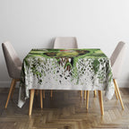Kakapo New Zealand Christmas In July Tablecloth NZ Aroha Koru Fern Marble Vibes