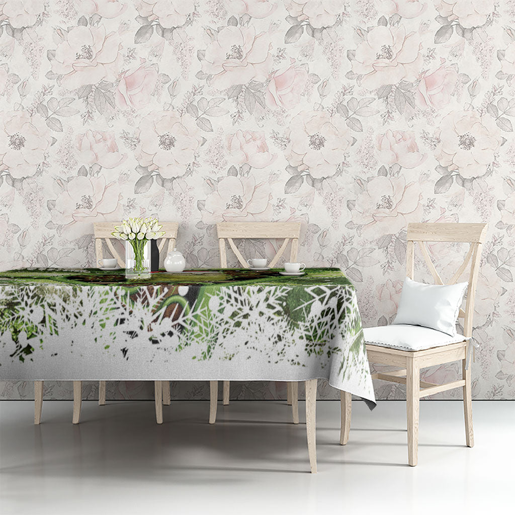 Kakapo New Zealand Christmas In July Tablecloth NZ Aroha Koru Fern Marble Vibes