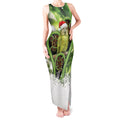 Kakapo New Zealand Christmas In July Tank Maxi Dress NZ Aroha Koru Fern Marble Vibes