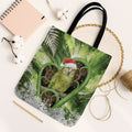 Kakapo New Zealand Christmas In July Tote Bag NZ Aroha Koru Fern Marble Vibes