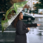Kakapo New Zealand Christmas In July Umbrella NZ Aroha Koru Fern Marble Vibes