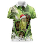 Kakapo New Zealand Christmas In July Women Polo Shirt NZ Aroha Koru Fern Marble Vibes