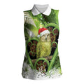 Kakapo New Zealand Christmas In July Women Sleeveless Polo Shirt NZ Aroha Koru Fern Marble Vibes