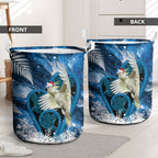 Sulphur-crested Cockatoo New Zealand Christmas In July Laundry Basket NZ Aroha Koru Fern Marble Vibes