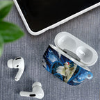 Sulphur-crested Cockatoo New Zealand Christmas In July AirPods Case NZ Aroha Koru Fern Marble Vibes