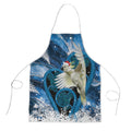 Sulphur-crested Cockatoo New Zealand Christmas In July Apron NZ Aroha Koru Fern Marble Vibes