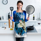Sulphur-crested Cockatoo New Zealand Christmas In July Apron NZ Aroha Koru Fern Marble Vibes