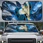 Sulphur-crested Cockatoo New Zealand Christmas In July Auto Sun Shade NZ Aroha Koru Fern Marble Vibes