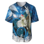 Sulphur-crested Cockatoo New Zealand Christmas In July Baseball Jersey NZ Aroha Koru Fern Marble Vibes