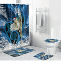 Sulphur-crested Cockatoo New Zealand Christmas In July Bathroom Set NZ Aroha Koru Fern Marble Vibes