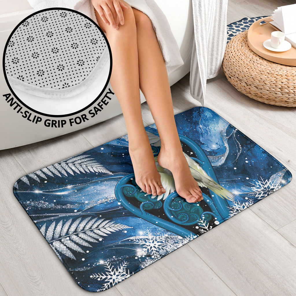 Sulphur-crested Cockatoo New Zealand Christmas In July Bathroom Set NZ Aroha Koru Fern Marble Vibes