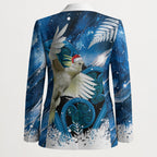 Sulphur-crested Cockatoo New Zealand Christmas In July Blazer NZ Aroha Koru Fern Marble Vibes