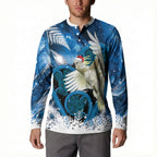 Sulphur-crested Cockatoo New Zealand Christmas In July Button Sweatshirt NZ Aroha Koru Fern Marble Vibes