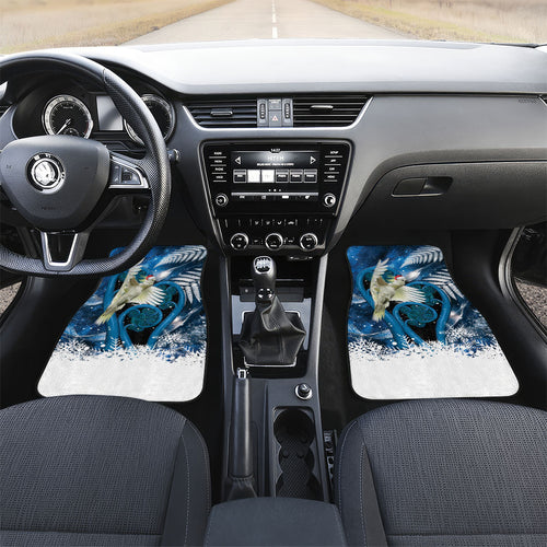 Sulphur-crested Cockatoo New Zealand Christmas In July Car Mats NZ Aroha Koru Fern Marble Vibes