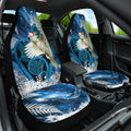 Sulphur-crested Cockatoo New Zealand Christmas In July Car Seat Cover NZ Aroha Koru Fern Marble Vibes
