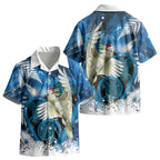 Sulphur-crested Cockatoo New Zealand Christmas In July Kid Hawaiian Shirt NZ Aroha Koru Fern Marble Vibes LT14